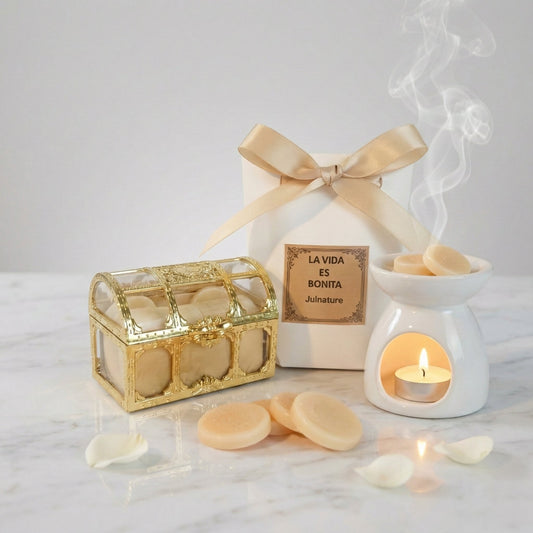 👑 Cofre de Lujo 'Aura' - Wax Melts Inspirados en La Vie Est Belle (¡Colección Exclusiva!) ✨