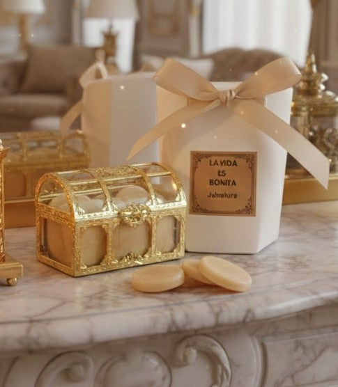 👑 Cofre de Lujo 'Aura' - Wax Melts Inspirados en La Vie Est Belle (¡Colección Exclusiva!) ✨