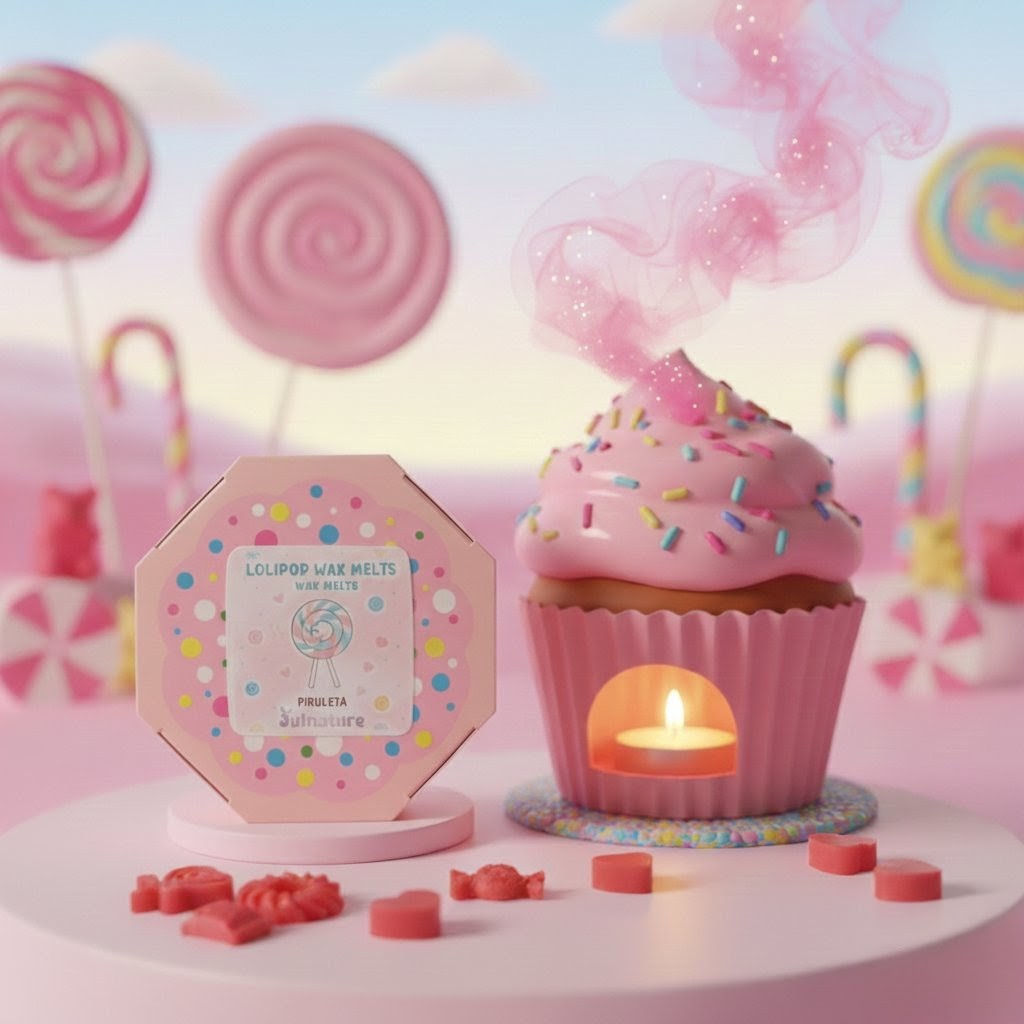 Corazones y Caramelos de Piruleta: Wax Melts Rosas 50g