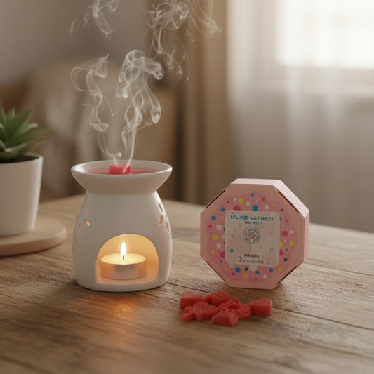 Corazones y Caramelos de Piruleta: Wax Melts Rosas 50g